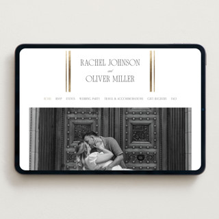 This is a pearl wedding websites by Nicole Walsh called side stripe printing on digital paper in standard