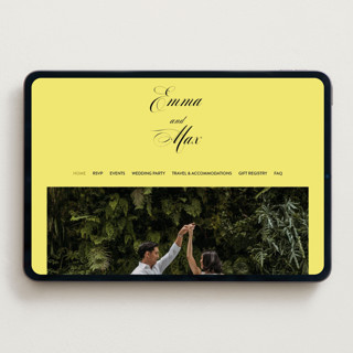 This is a lemon wedding websites by Ani Somi called in lights printing on digital paper in standard