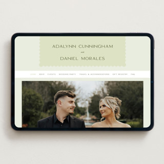 This is a lemongrass wedding websites by Sam Dubeau called swoon printing on digital paper in standard