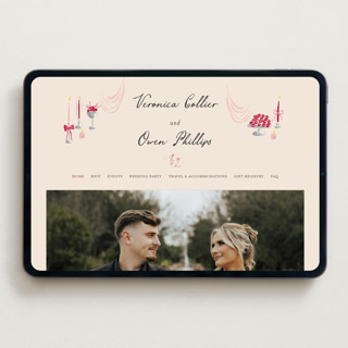 This is a cherry wedding websites by Sarah Rosenthal called velvet cherry printing on digital paper in standard