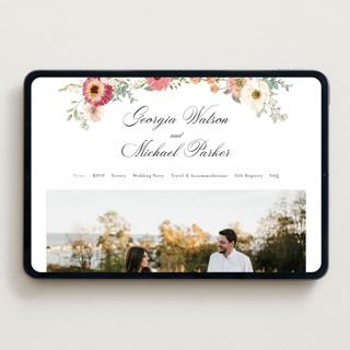 This is a sunset wedding websites by Susan Moyal called cherished printing on digital paper in standard