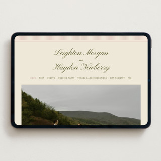 This is a blush wedding websites by Ellen Schlegelmilch called hayden printing on digital paper in standard