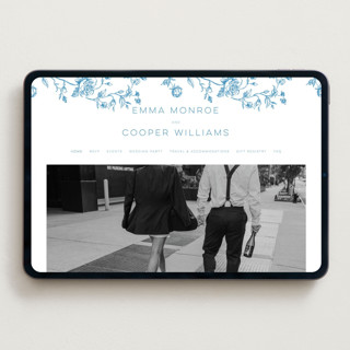 This is a cerulean wedding websites by Kristie Kern called the emma printing on digital paper in standard