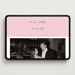 This is a peony wedding websites by Megan Davis called nola printing on digital paper in standard