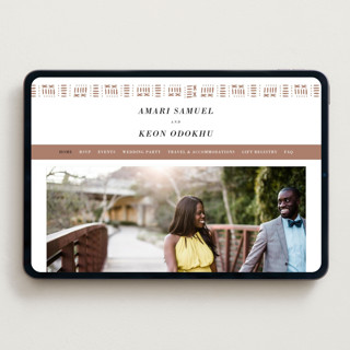 This is a ivory wedding websites by Oma N. Ramkhelawan called amari printing on digital paper in standard