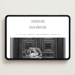 This is a silk wedding websites by Kelly Schmidt called formal minimalist printing on digital paper in standard