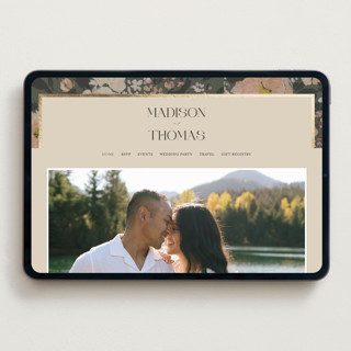This is a thyme wedding websites by Itsy Belle Studio called madison printing on digital paper in standard