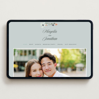 This is a mist wedding websites by Hannah Williams called blue garden printing on digital paper in standard