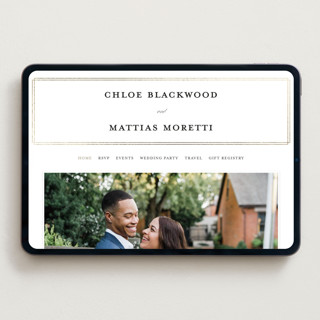 This is a linen wedding websites by Erica Krystek called timeless printing on digital paper in standard