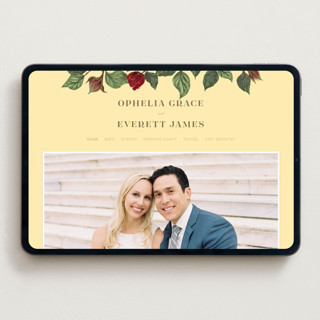 This is a mimosa wedding websites by Leah Bisch called enchanted rose from disney's beauty & the beast printing on digital paper in standard