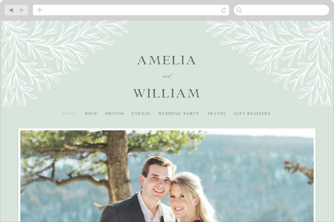 This is a sage wedding websites by Kristen Knechtel called fairy forest printing on digital paper in standard