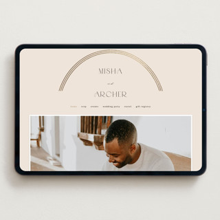 This is a latte wedding websites by Kristie Kern called misha printing on digital paper in standard