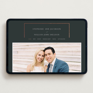 This is a evergreen wedding websites by Stacey Meacham called elegant station printing on digital paper in standard