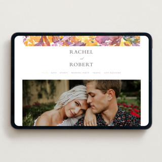 This is a amber wedding websites by Alexandra Dzh called autumn flowers printing on digital paper in standard