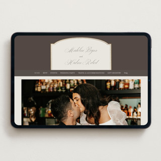 This is a cognac wedding websites by Emily Betts called arch frame printing on digital paper in standard
