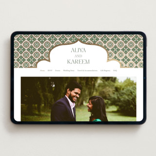 This is a evergreen wedding websites by Oma N. Ramkhelawan called kareem printing on digital paper in standard