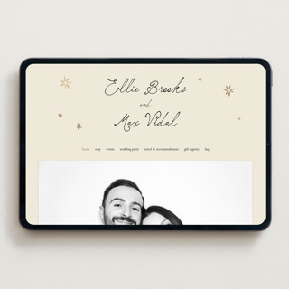This is a noir wedding websites by Ani Somi called written in the stars printing on digital paper in standard
