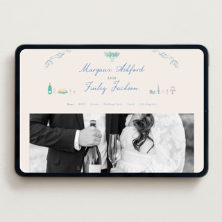 This is a pastel wedding websites by Elly called dining printing on digital paper in standard