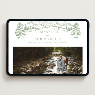 This is a moss wedding websites by Paper Sun Studio called on the horizon printing on digital paper in standard