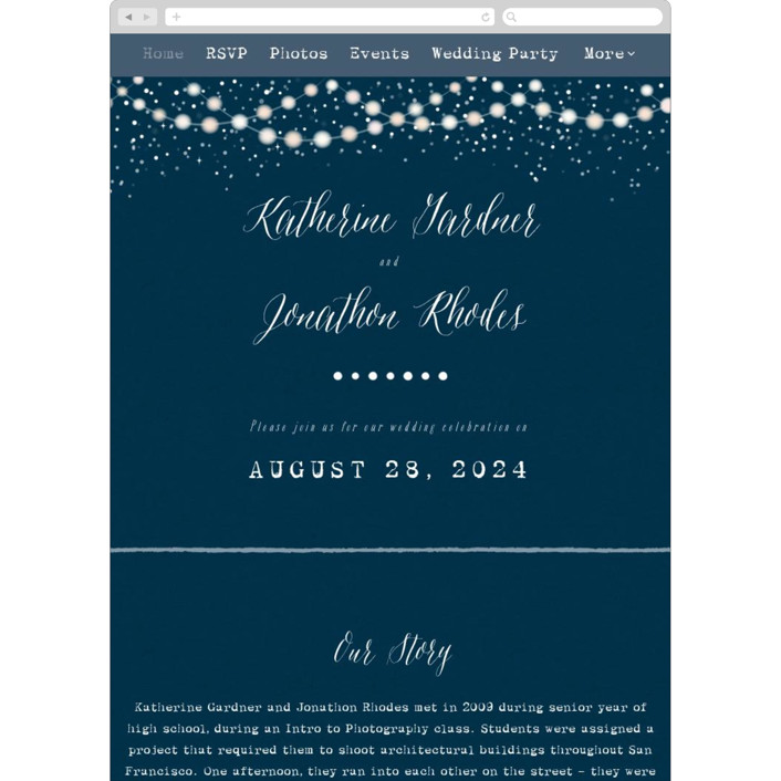garden lights wedding websites by hooray creative minted minted garden lights