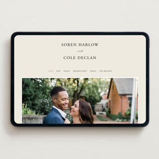 This is a linen wedding websites by Brianne Larsen called simply printing on digital paper in standard