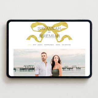 This is a citrine wedding websites by Olivia Kanaley Inman called antique ribbon printing on digital paper in standard
