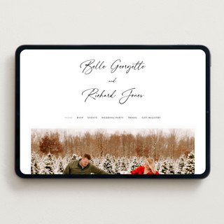 This is a onyx wedding websites by Katherine Moynagh called belle romance printing on digital paper in standard