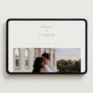 This is a stone wedding websites by Ashlee Townsend called modernique printing on digital paper in standard