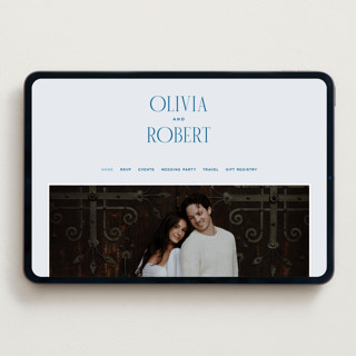 This is a ocean wedding websites by Kelly Schmidt called riviera printing on digital paper in standard