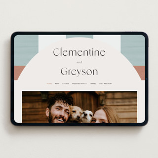 This is a almond wedding websites by Blustery August called trois printing on digital paper in standard