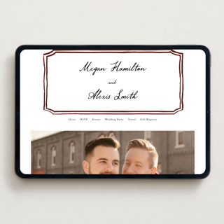 This is a wine wedding websites by Cass Loh called handwritten printing on digital paper in standard