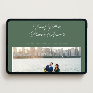 This is a garden wedding websites by Alston Foster called enchanted printing on digital paper in standard