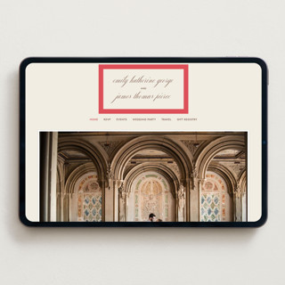 This is a berry wedding websites by Megan Davis called montauk printing on digital paper in standard