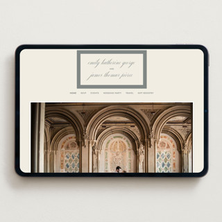 This is a oyster wedding websites by Megan Davis called montauk printing on digital paper in standard
