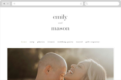 This is a evergreen wedding websites by Petra Kern called we walk together printing on digital paper in standard