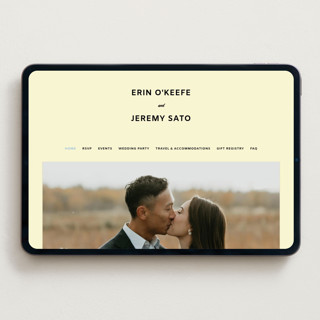 This is a butter wedding websites by Studio Suku called courthouse printing on digital paper in standard