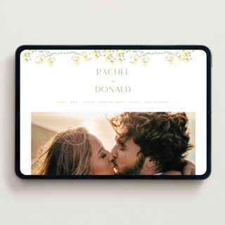 This is a sun wedding websites by Phrosné Barwood called butter blossoms printing on digital paper in standard