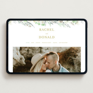 This is a greenery wedding websites by Phrosné Barwood called floral arch printing on digital paper in standard
