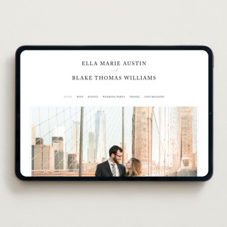This is a linen wedding websites by Jennifer Postorino called breathe printing on digital paper in standard