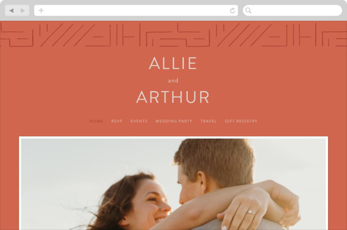 "Lines" - Wedding Website in Melon by JeAnna Casper.