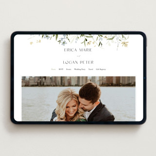 This is a lily wedding websites by Everett Paper Goods called fleur printing on digital paper in standard