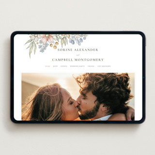 This is a garden rose wedding websites by Wildfield Paper Co called summer garden printing on digital paper in standard