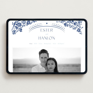 This is a lapis wedding websites by Corinne Malesic called porcelain garden printing on digital paper in standard