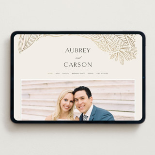 This is a cream wedding websites by Jen Owens called royalty printing on digital paper in standard