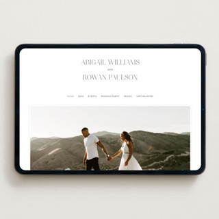 This is a chantilly wedding websites by Jessica Williams called initialed printing on digital paper in standard