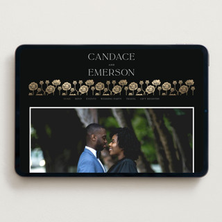 This is a onyx wedding websites by Ana de Sousa called nouveau flowers printing on digital paper in standard