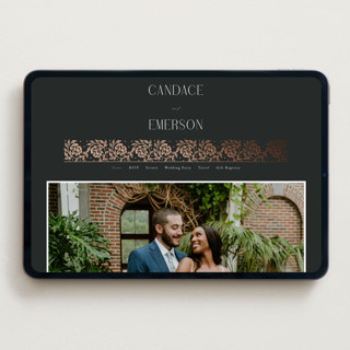 This is a onyx wedding websites by Ana de Sousa called gilded nouveau frame printing on digital paper in standard