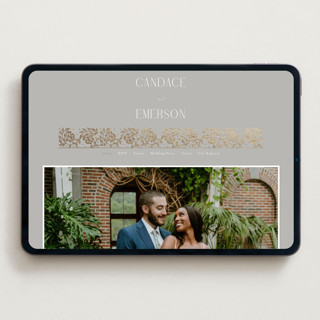 This is a bells wedding websites by Ana de Sousa called gilded nouveau frame printing on digital paper in standard