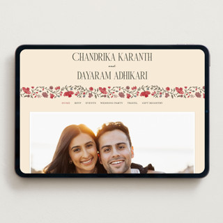 This is a almond wedding websites by Jenna Holcomb called tapestry printing on digital paper in standard