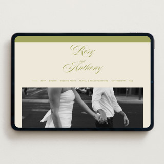 This is a olive wedding websites by Ellen Schlegelmilch called rory printing on digital paper in standard